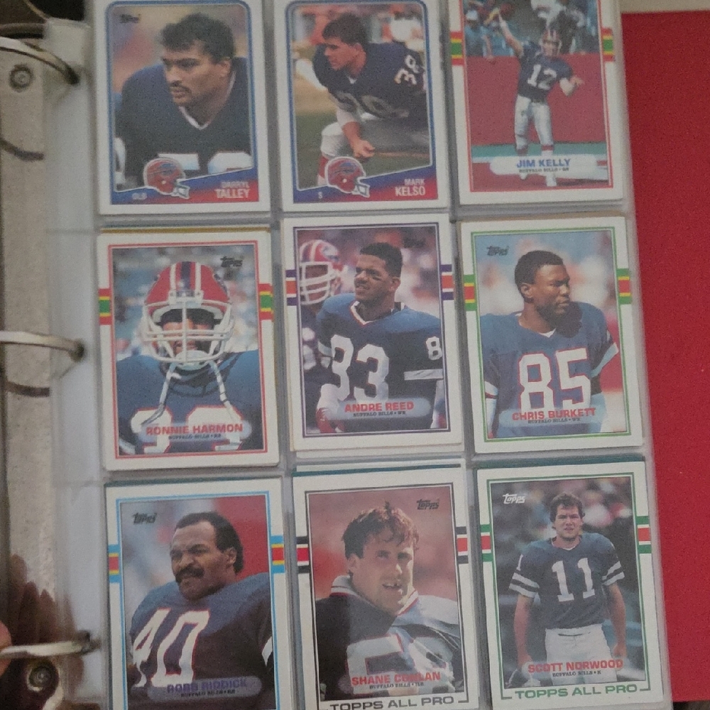 Topps NFL Card Set with Red, Blue, and White Accents